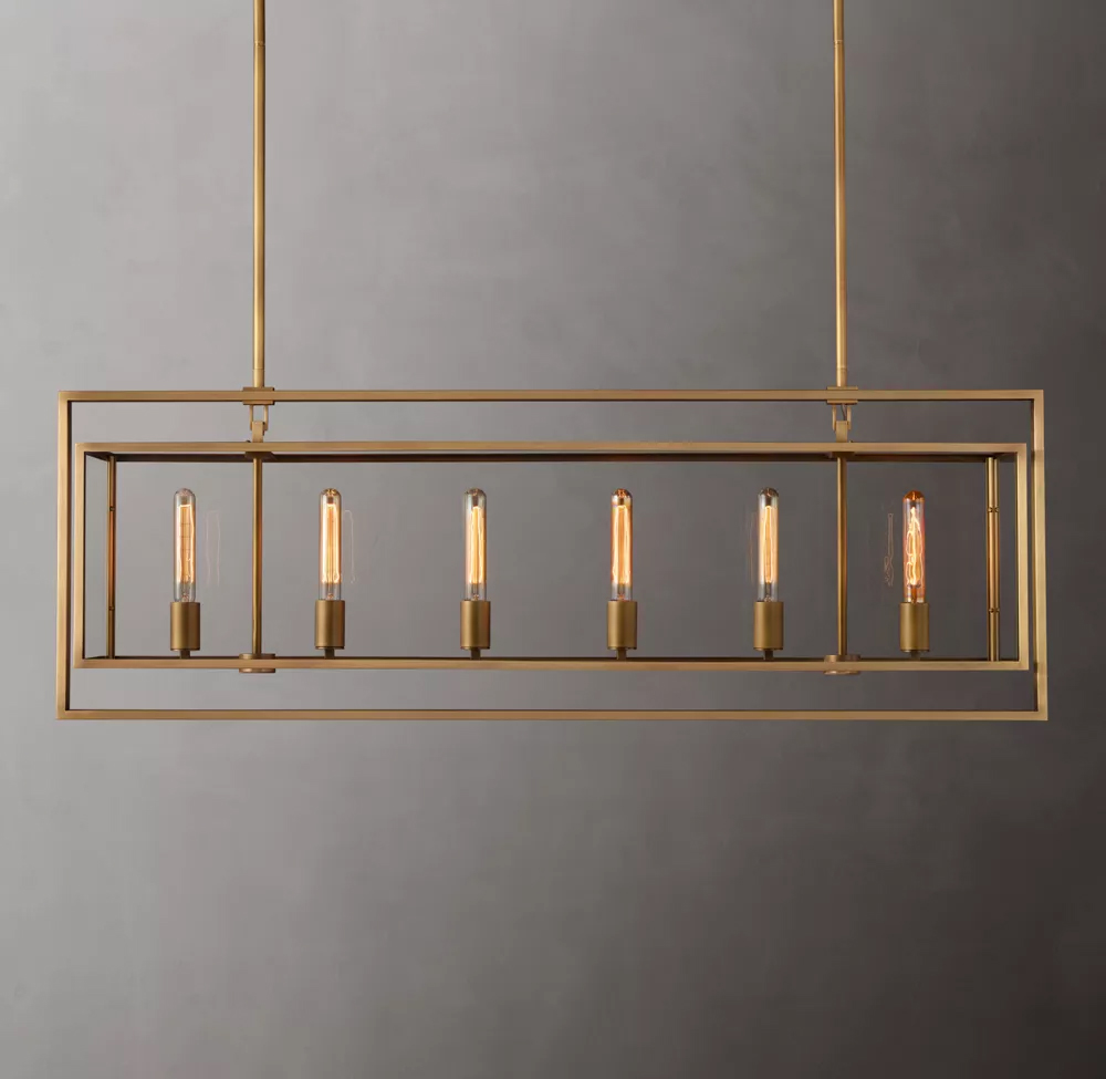 Beckman Rectangular Chandelier L54