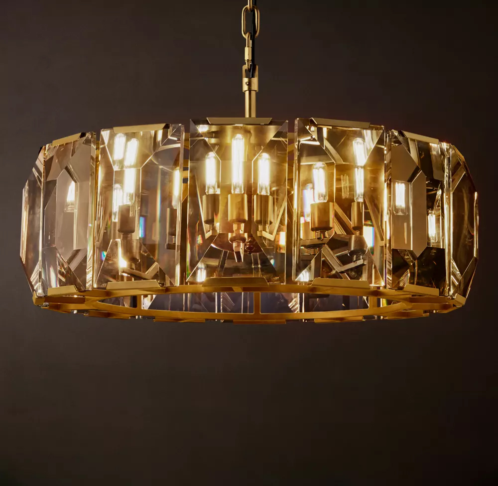Harlow Crystal Round Chandelier Dia. 19