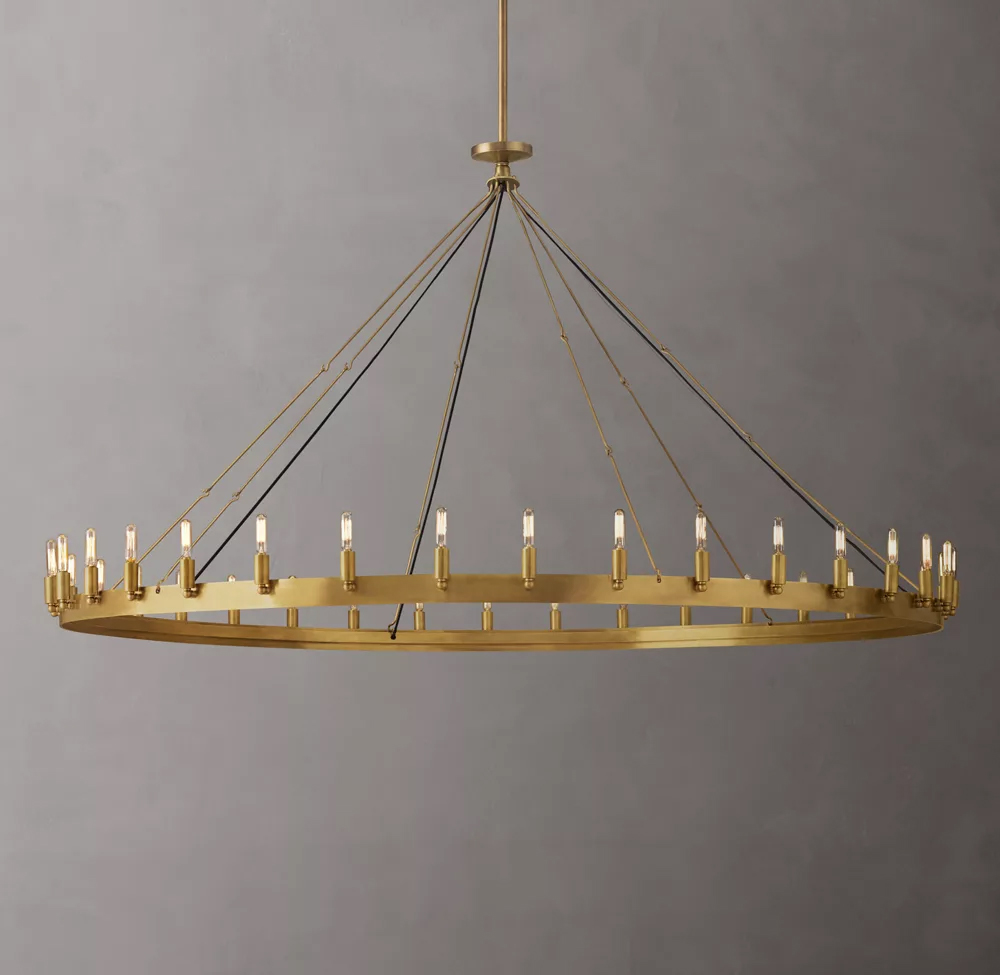 Camino Vintage Candelabra Round Chandelier Dia. 26