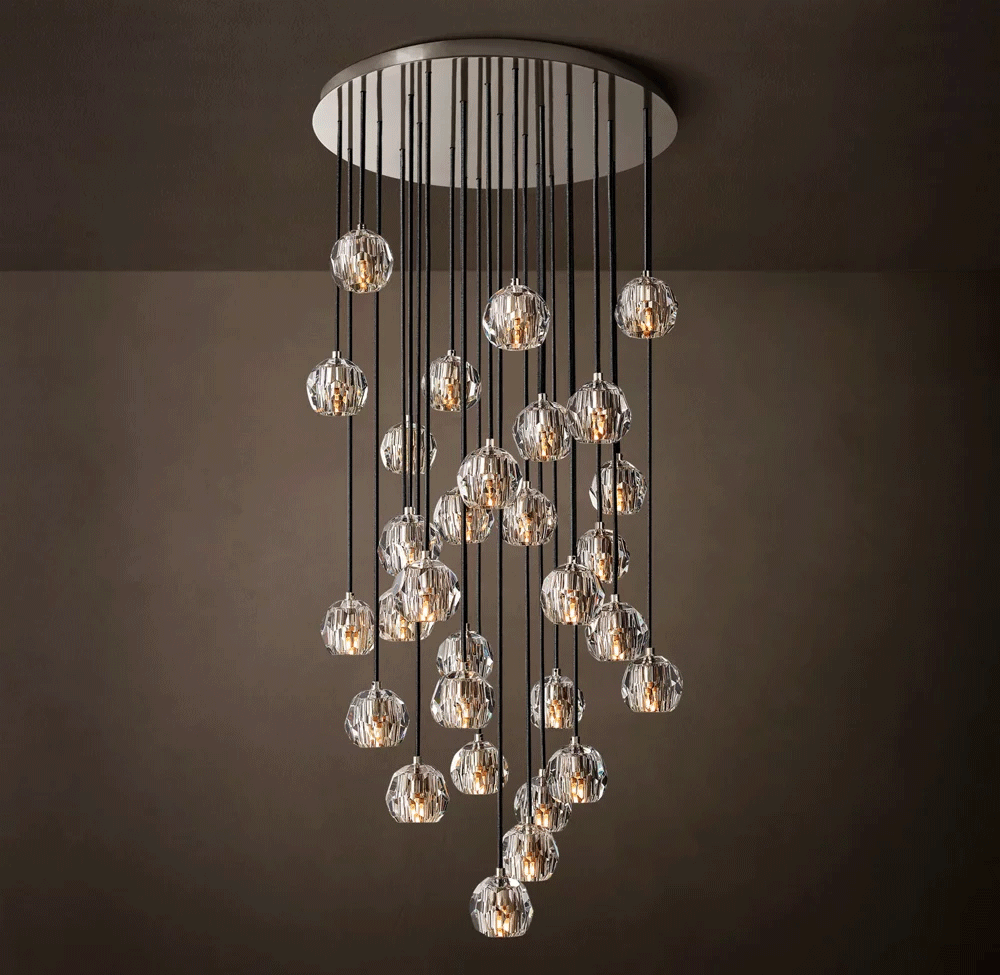 Boule Crystal Round Cluster Chandelier Dia. 14