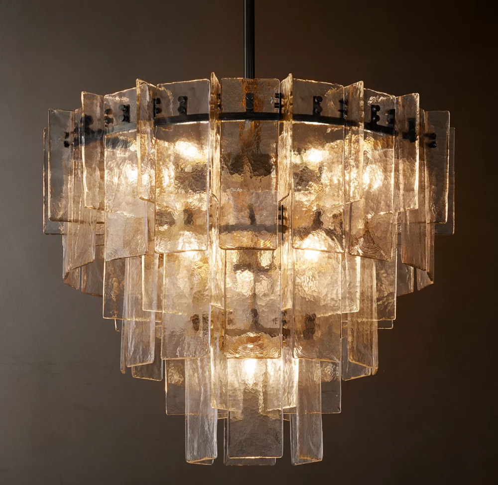 Lattice Tiered Round Chandelier Dia. 36