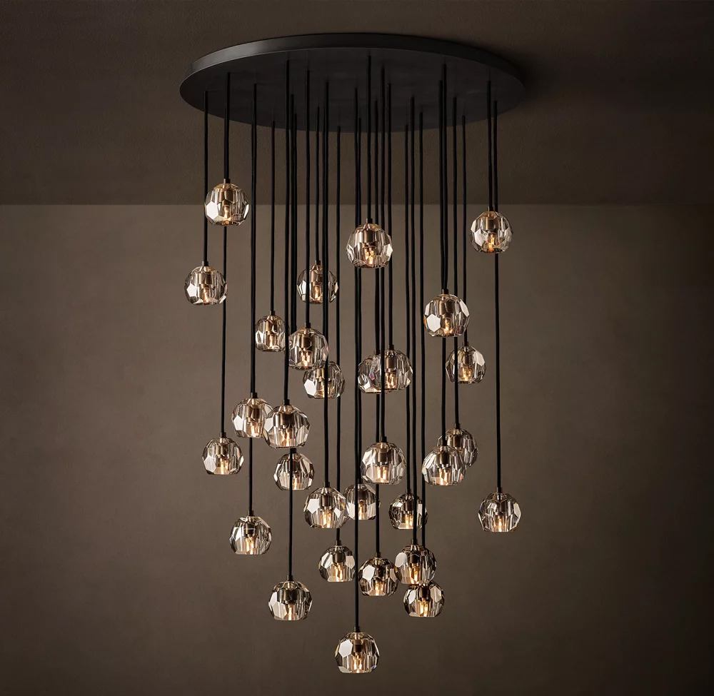Boule Crystal Round Cluster Chandelier Dia. 14