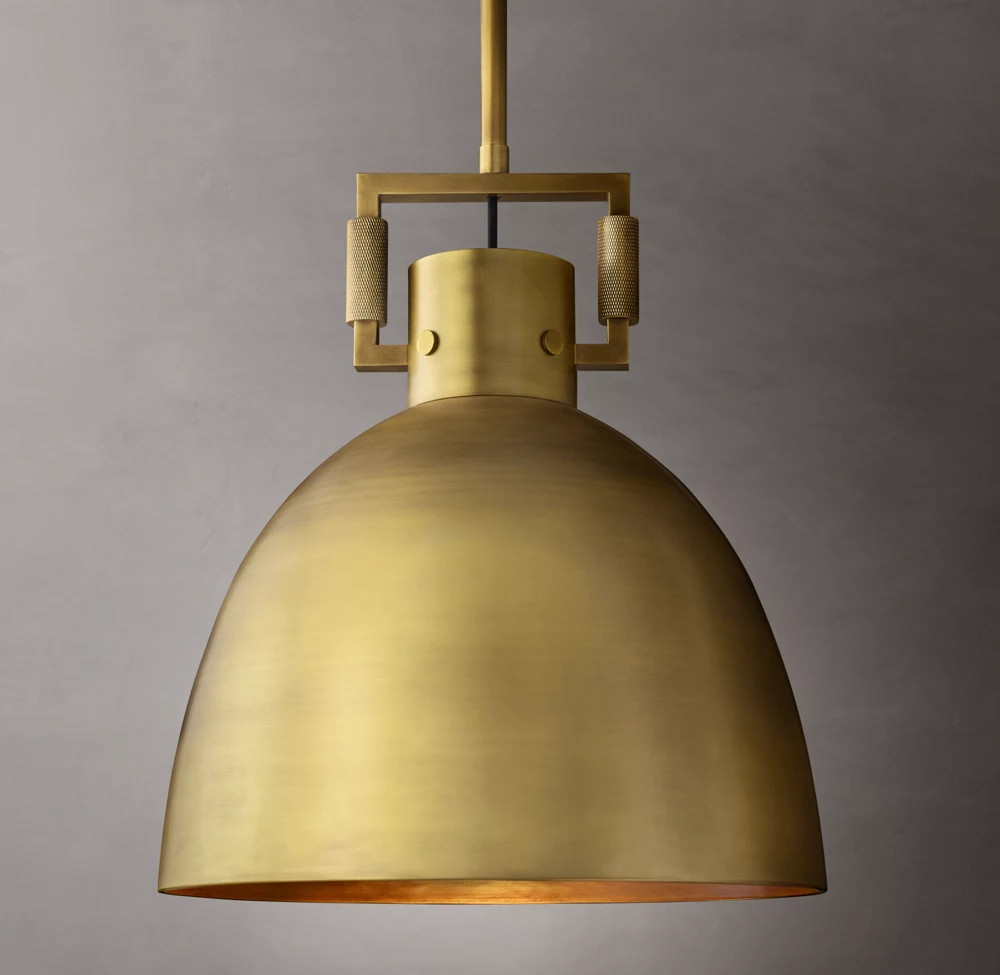 Machinist Metal Cloche Pendant Lamp Dia. 10