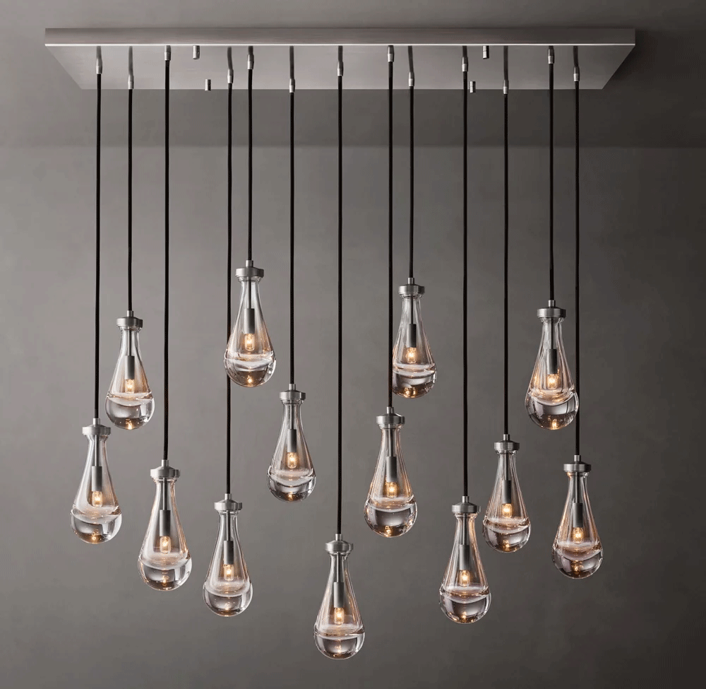 Rain Rectangular Chandelier L54