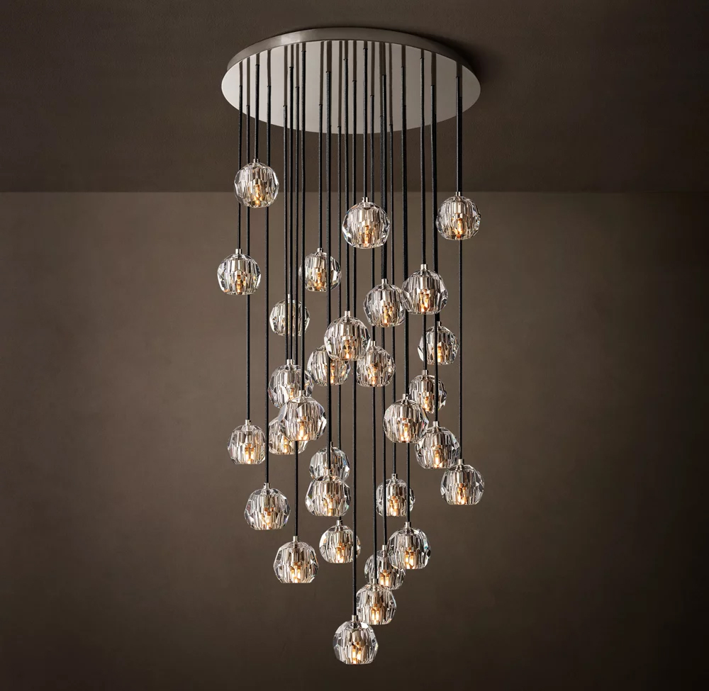 Boule Crystal Round Cluster Chandelier Dia. 14