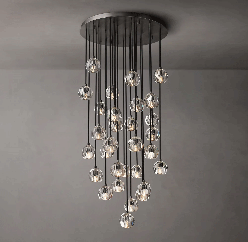 Boule Crystal Round Cluster Chandelier Dia. 14