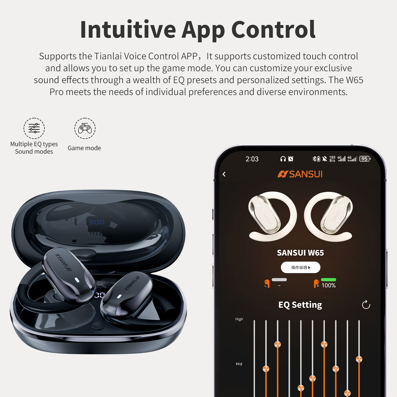 SANSUI W65 Earbuds - SANSUI