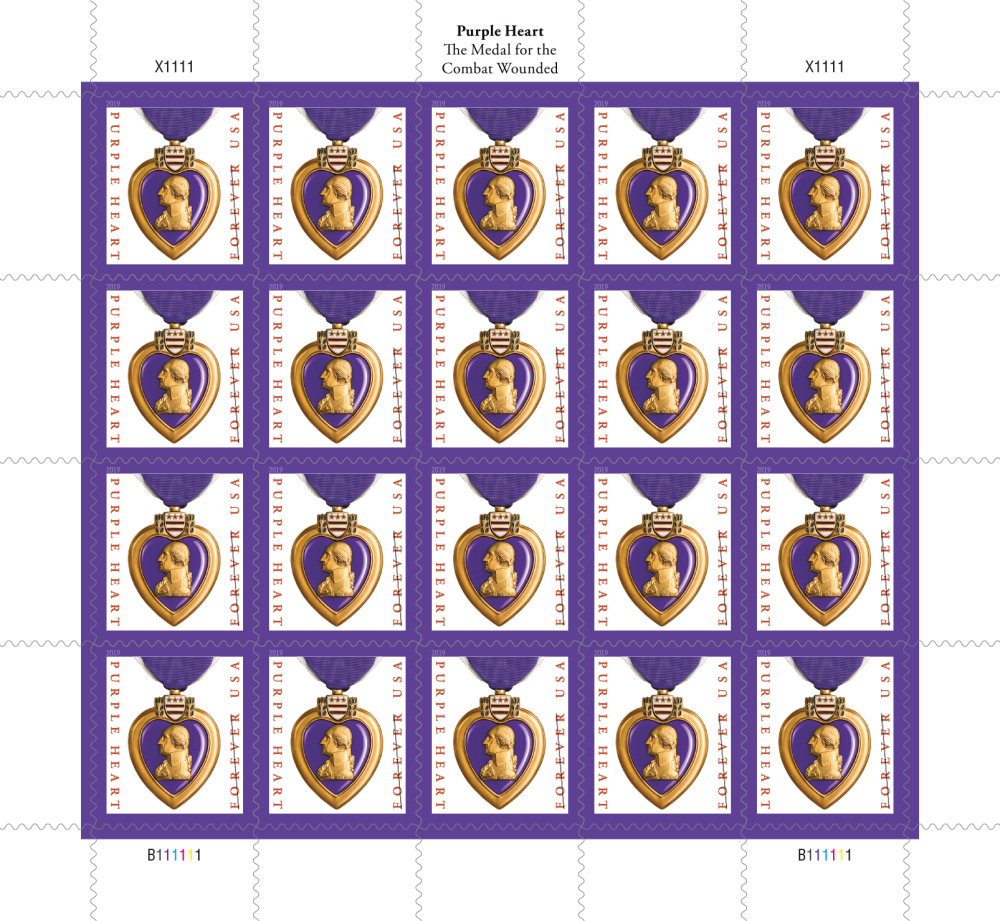 2019 Purple Hear Medal Stamps