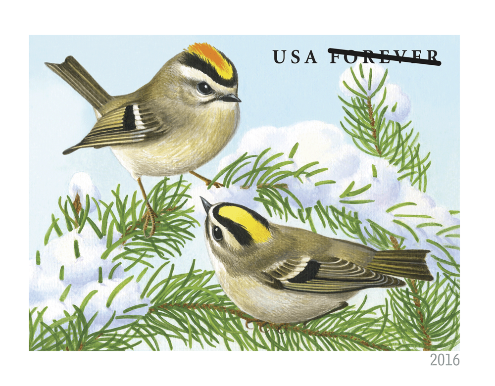 2016 Forever Stamps Songbirds In Snow