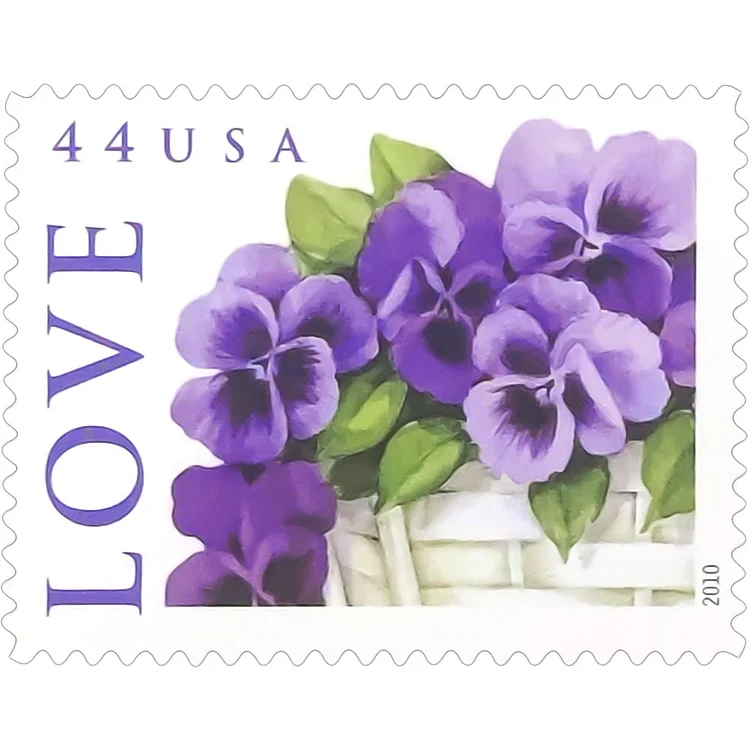 2010 Pansies in a Basket Stamps