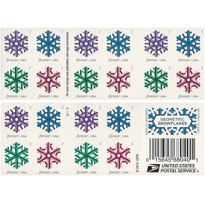 2015 Geometric Snowflake stamps