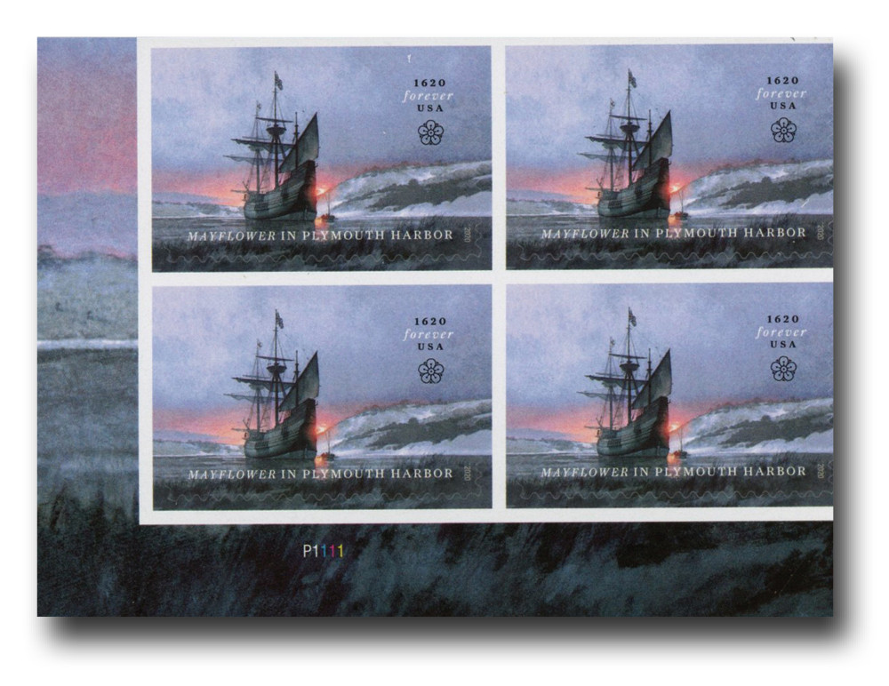 2020 Mayflower in Plymouth Harbor Stamps 100 PCS