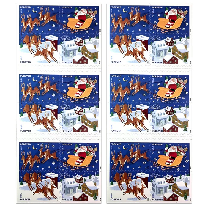 2012 Santa and Sleigh Stamps