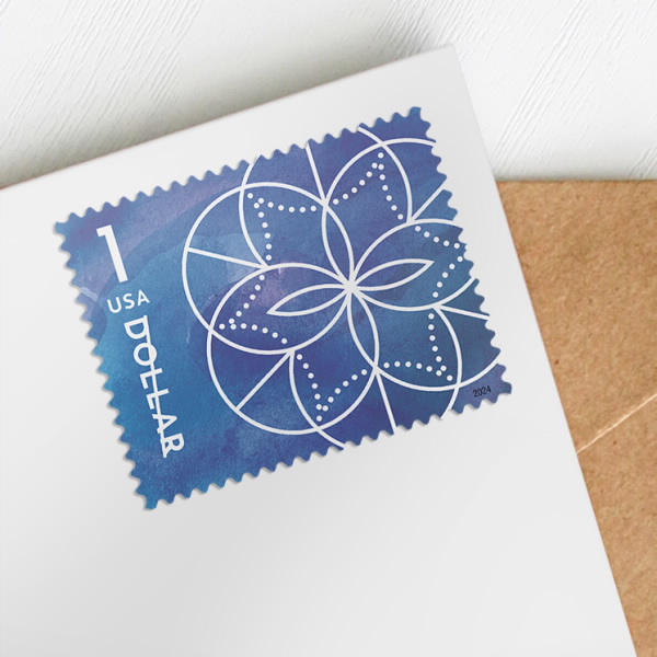 2024 $1 Floral Geometry Stamps