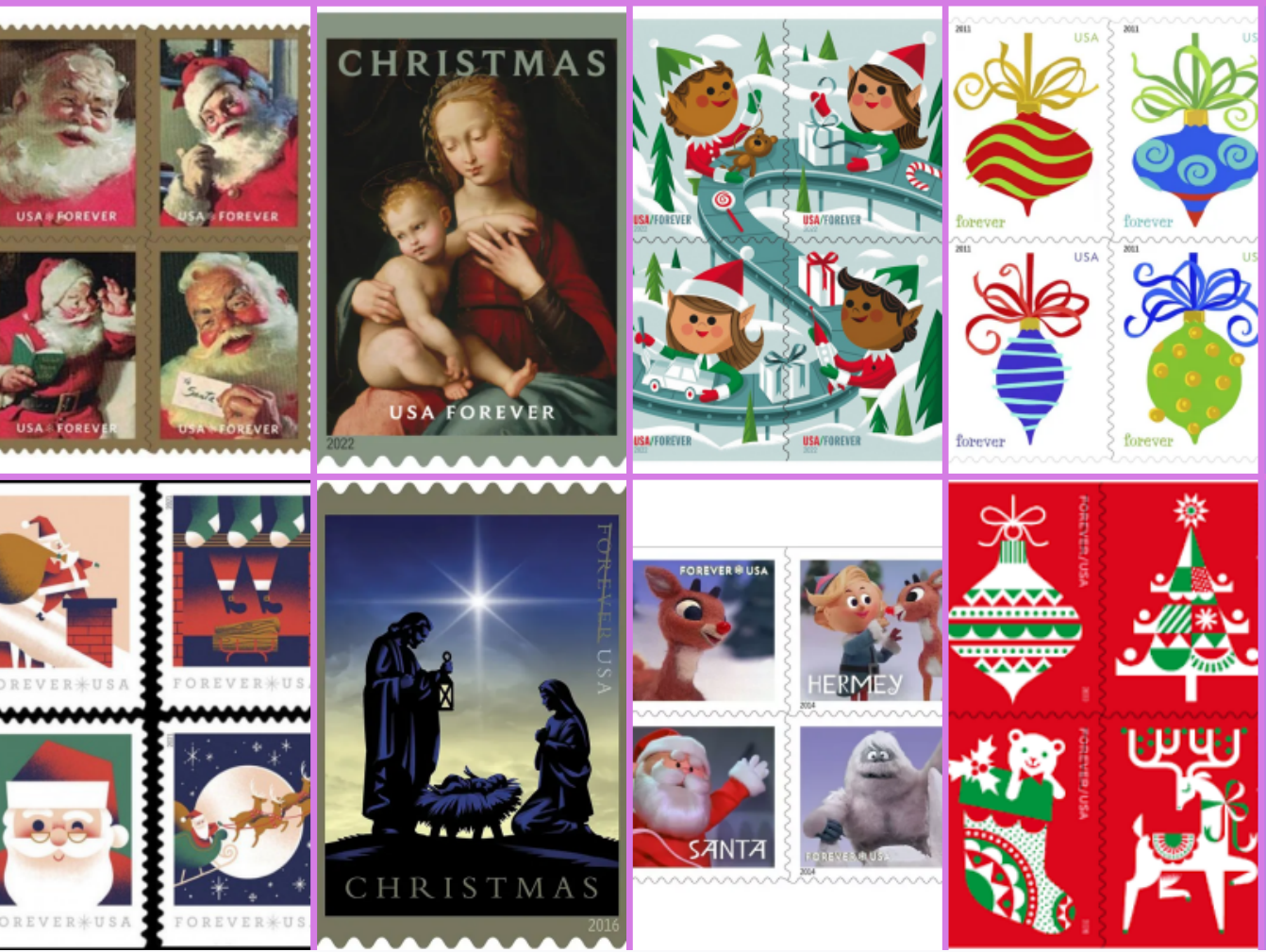 Christmas Stamp Blind Box 300 PCS BIG SALE，100 PCS of 3 styles