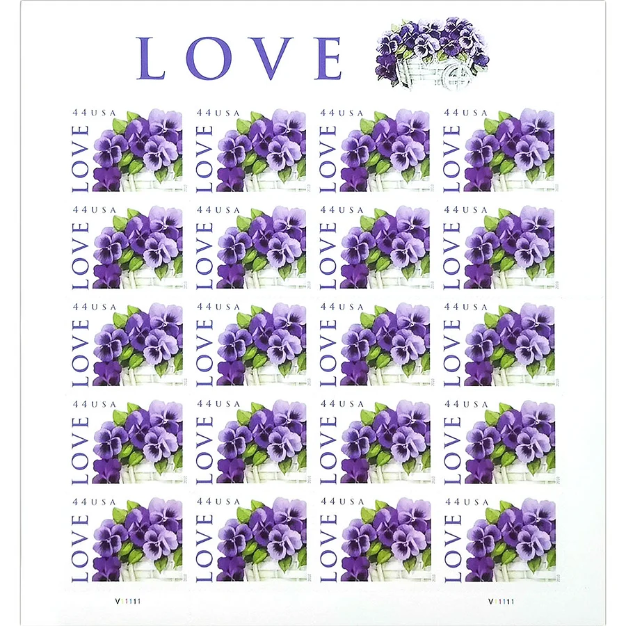 2010 Pansies in a Basket Stamps