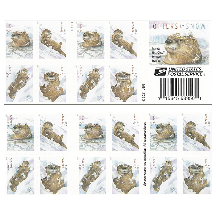 2021 Otter in the Snow Forever®Stamp