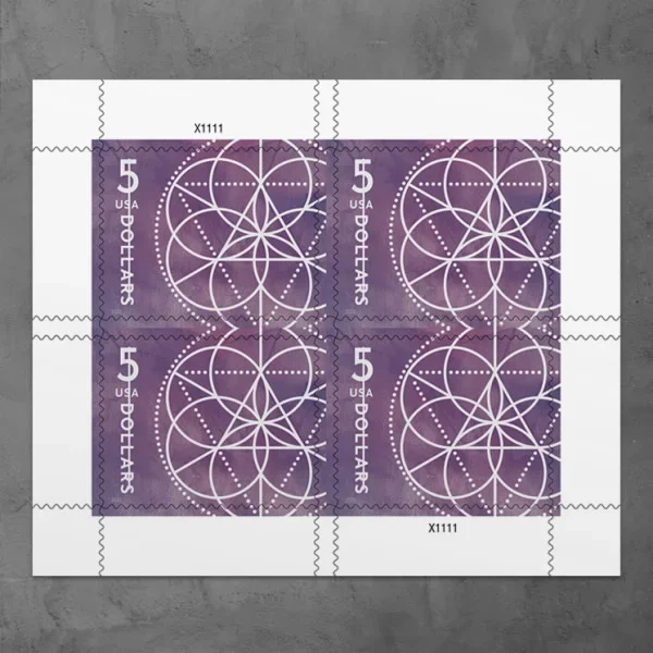 2022 $5 Floral Geometry Stamps