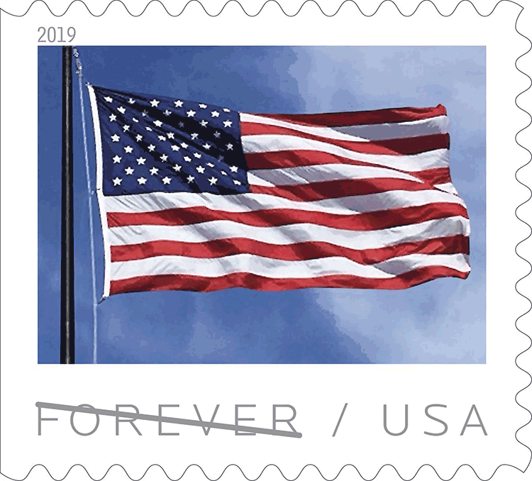 2019 U.S. Flag Forever Stamps 100 Rolls