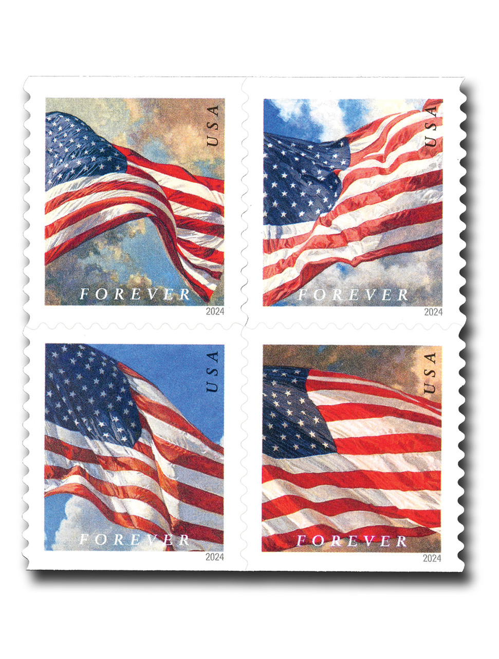 2024 U.S. Flags Stamps, roll of 100 PCS