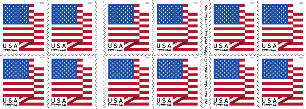 2018 U.S. Flag Stamps books