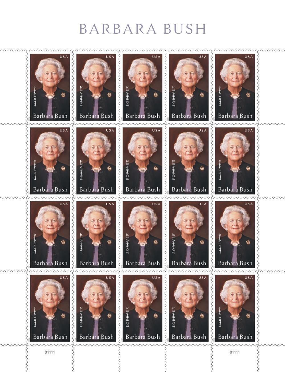 2025 Barbara Bush Stamps 100 pcs