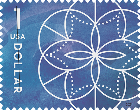 2024 $1 Floral Geometry Stamps