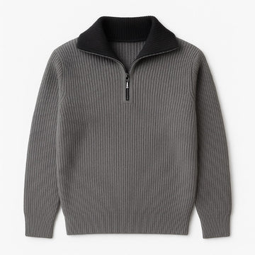 Alberto High-Neck Quarter-Zip Sweater