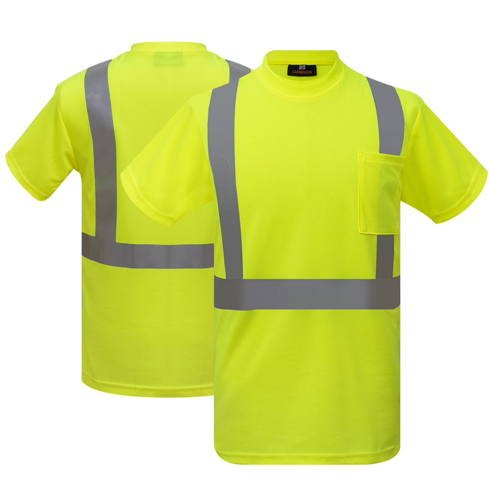 In-Stock Caparazon Class 2 High Visibility Safety T-Shirt Green