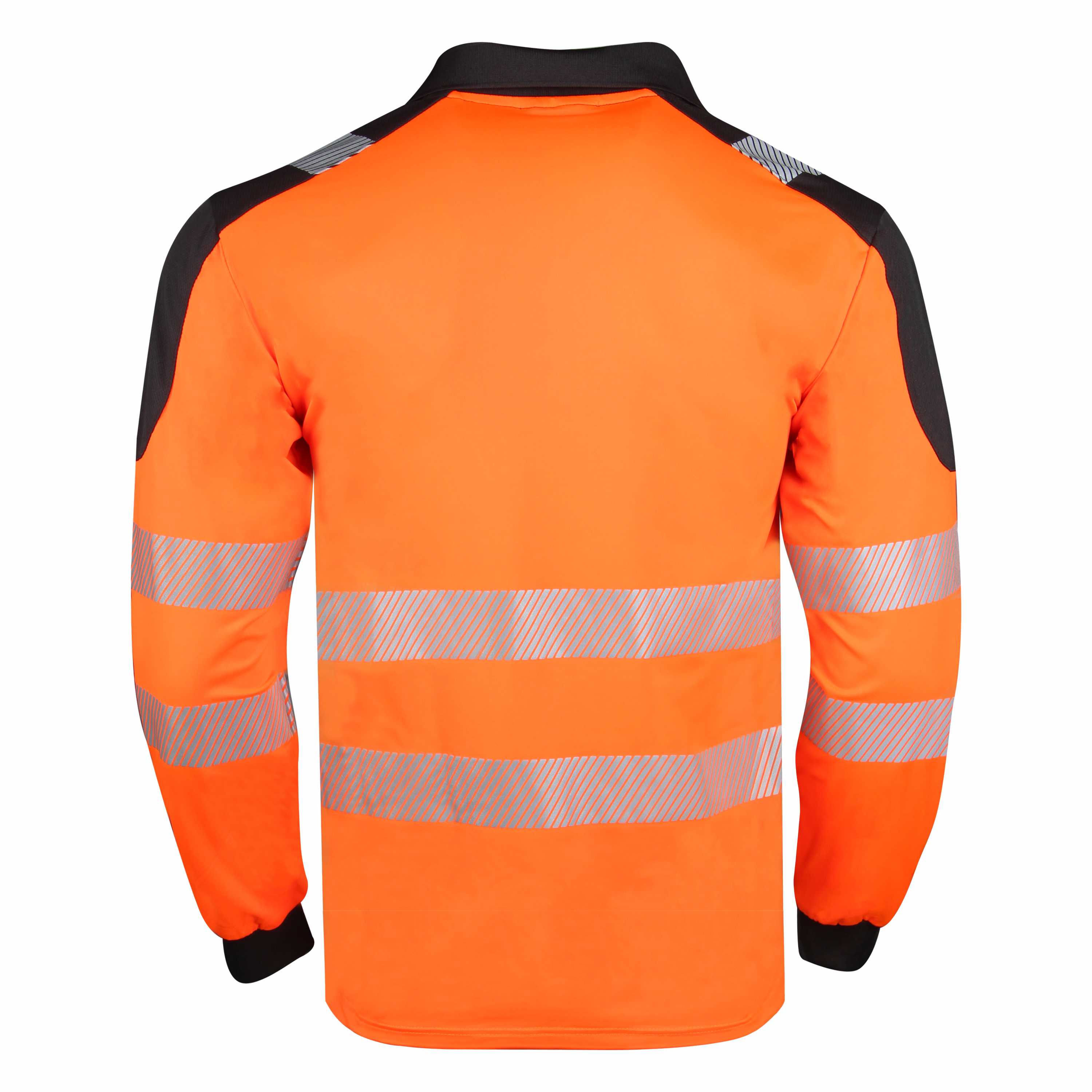 In-Stock Caparazon Class 2 Hi-Vis Safety Orange Long Polo Shirt