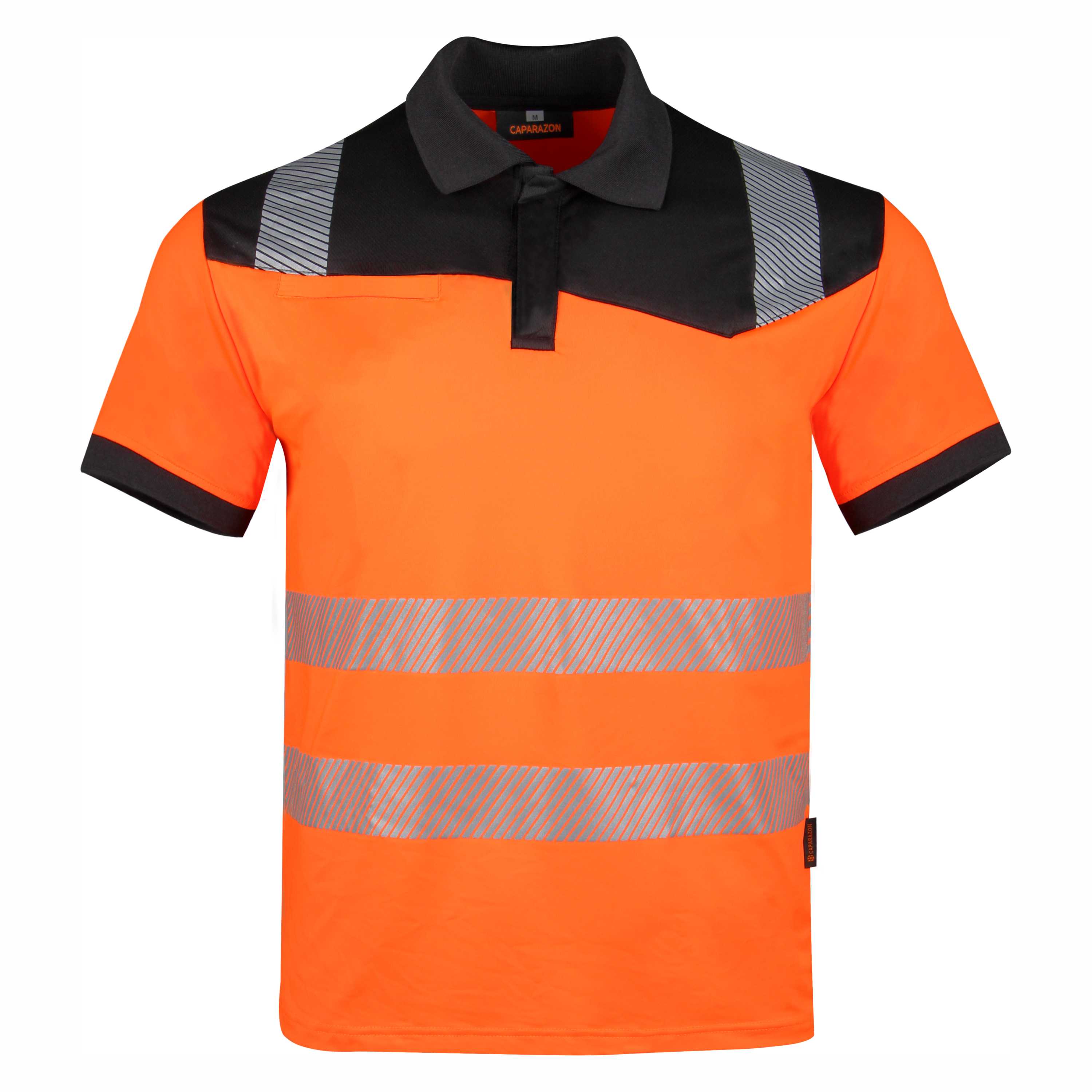 In-Stock Caparazon Class 2 Hi-Vis Safety Orange Polo Shirt
