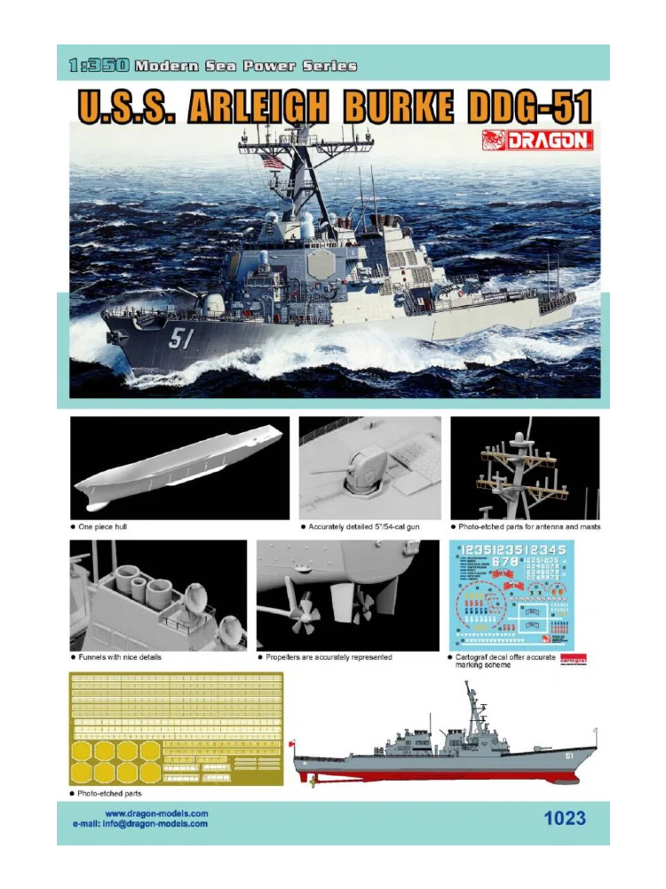 Dragon #1023 1/350 USS Arleigh Burke DDG-51