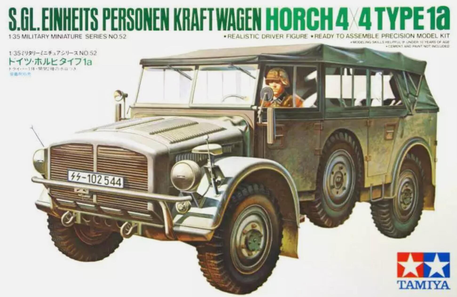Tamiya 35052 1/35 Model Kit German Schwerer Einheits-PKW Horch 4X4 Type 1a