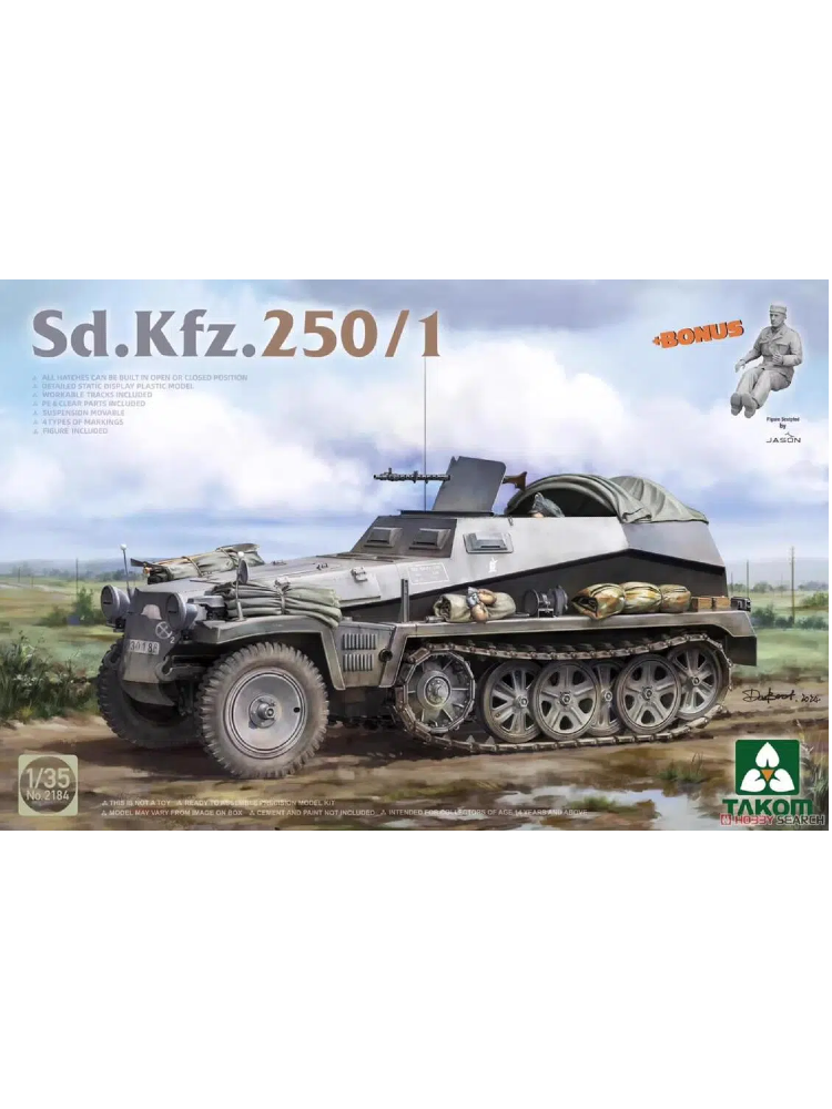 TAKOM 2184 1/35 Sd.Kfz.250/1 Plastic Model