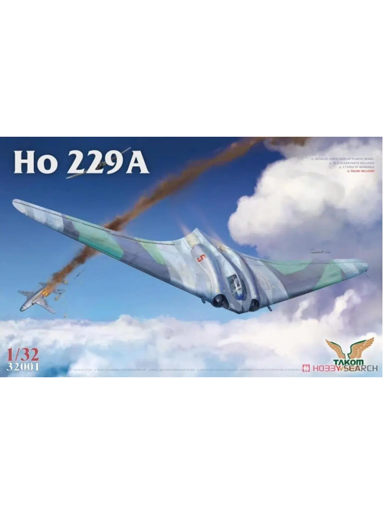 TAKOM 32001 1/32 Horten Ho229A (With One Soldier)Model Kit