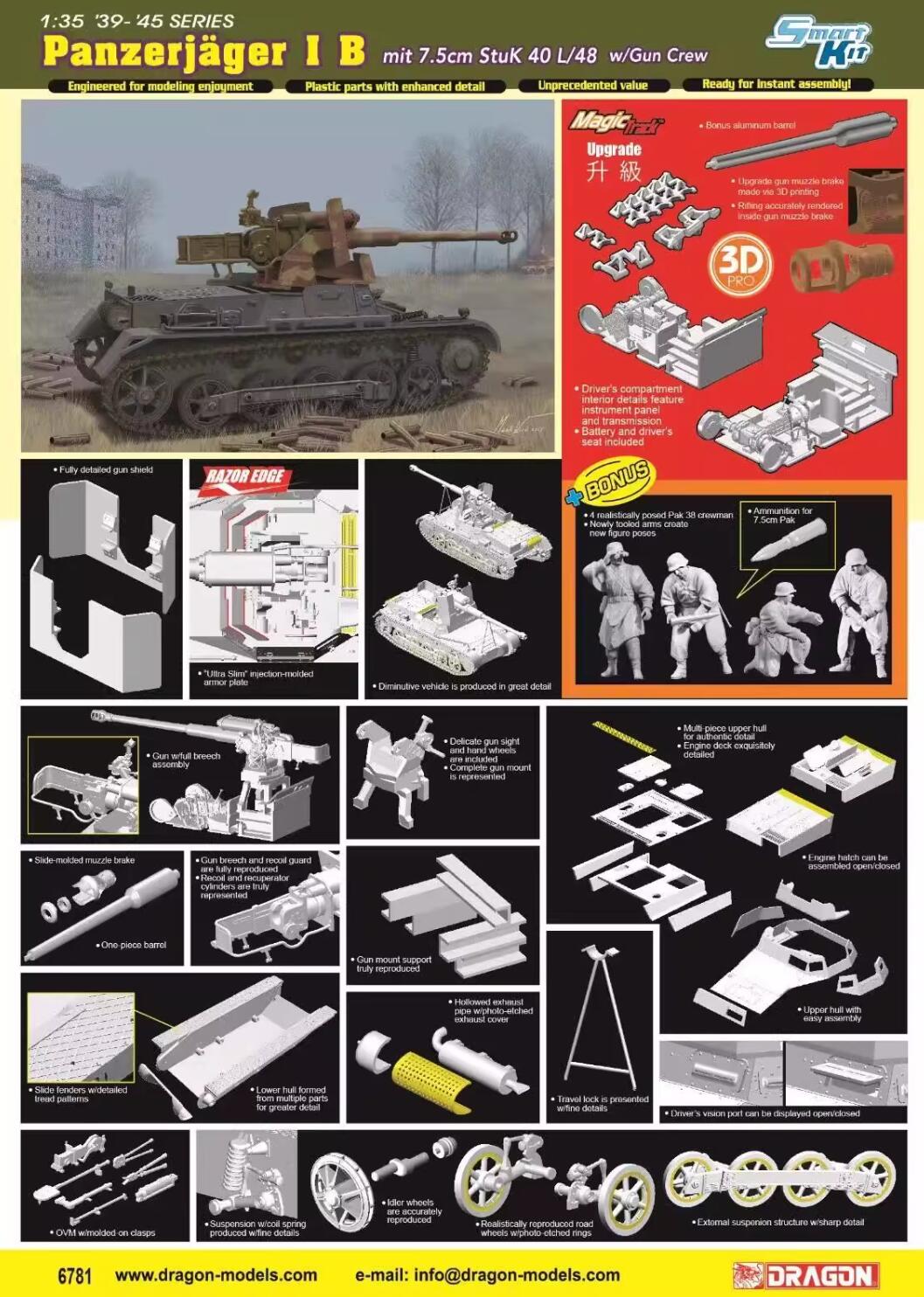 Dragon #6781 1/35 Panzerjager IB mit StuK 40 L/48