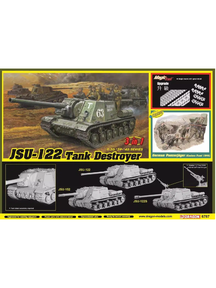 Dragon 6787 1/35 JSU-122 Tank Destroyer 3 in 1 (JSU-122, JSU-122S or JSU-152)