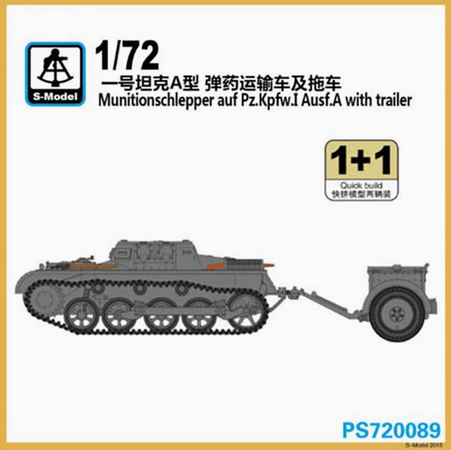 S-model 1/72 PS720089 Auf Pz.kpfw.I Ausf.A w/Trailer (1+1)