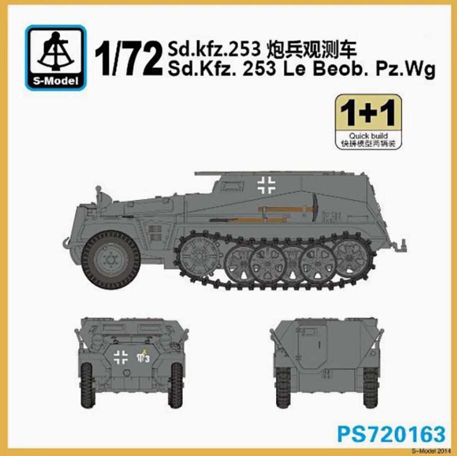 S-model 1/72 PS720163 Sd.kfz.253 Le Beob.Pz.wg (1+1)