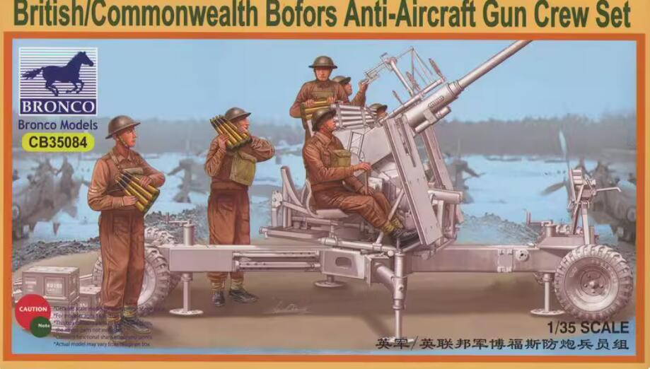 Bronco 1/35 CB35084 British/Commonwealth Bofors Gun Crew Set Model Kit