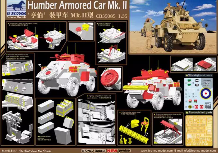 BRONCO CB35085 1/35 British Humber Armoured Car mk.II