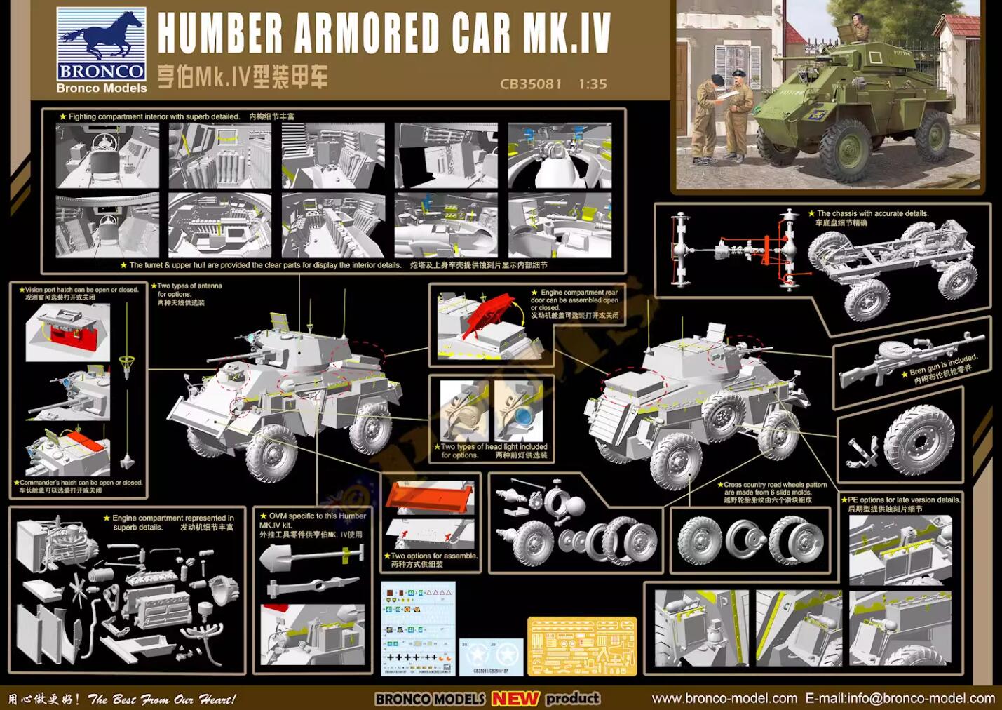 BRONCO CB35081 1/35 Humber Armored Car MK.IV