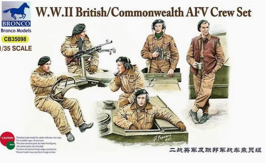 BRONCO CB35098 1/35 WWII British/Commonwealth AFV Crew Set