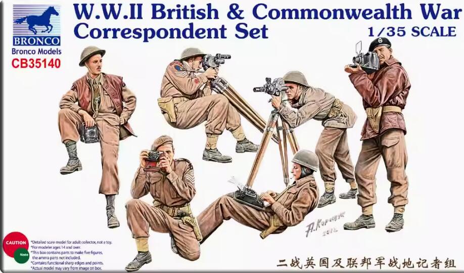 BRONCO CB35140 1/35 WWII British & Commonwealth War Correspondent Set
