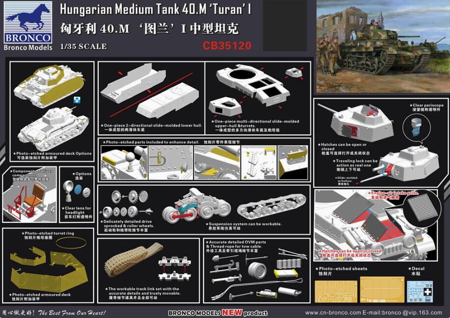 Bronco CB35120 1/35 Hungarian Medium Tank 40.M