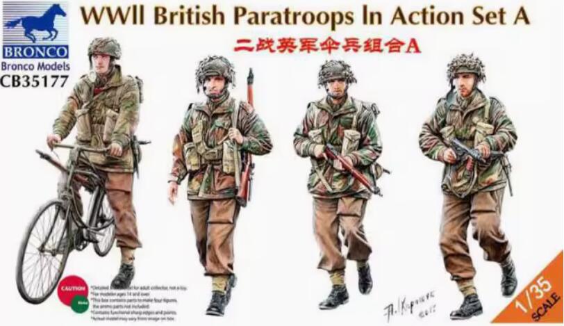 BRONCO CB35177 1/35 WWII British Paratroops In Action Set A