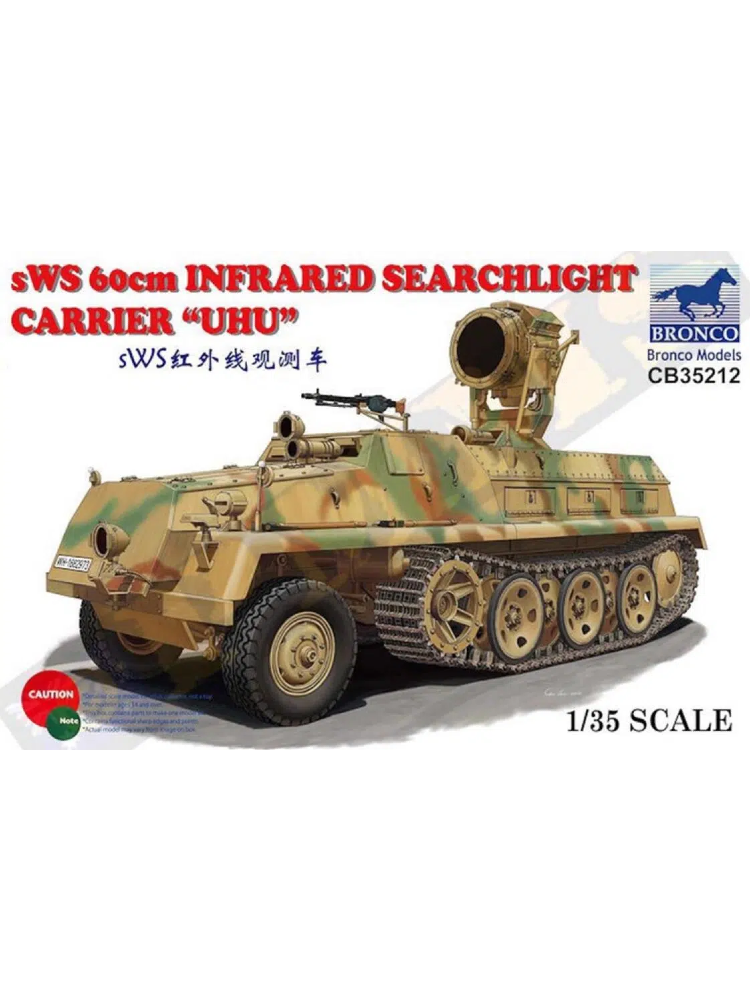 Bronco Models CB35212 1:35 sWS 60cm Infrared Searchlight Carrier UHU