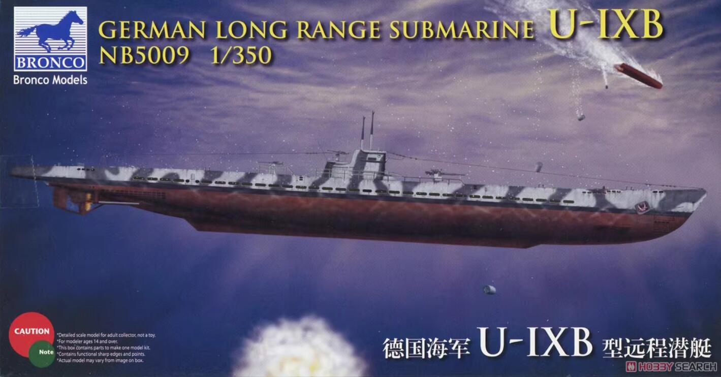 BRONCO NB5009 1/350 German Long Range Submarine U-IXB