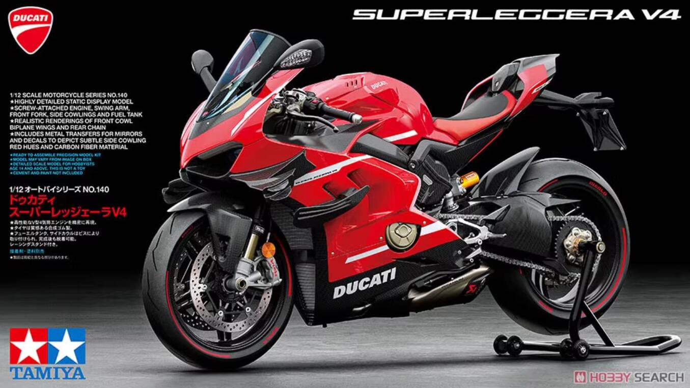 Tamiya 1/12 Motorcycle Series No.140 Ducati Superleggera V4 Model 14140