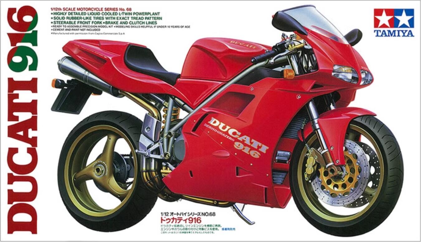 Tamiya 14068 1/12 Scale Motorcycle Model Kit Ducati 916 Super Bike